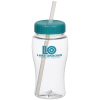View Image 1 of 2 of Clear Impact Poly-Pure Lite Bottle with Straw Lid - 18 oz.