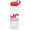 View Image 1 of 3 of Clear Impact Guzzler Sport Bottle with Tethered Lid - 32 oz.