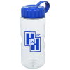 View Image 1 of 1 of Clear Impact Mini Mountain Bottle with Tethered Lid - 22 oz.