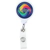View Image 1 of 3 of Antimicrobial Jumbo Retractable Badge Holder - 40" - Round