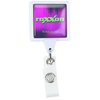 View Image 1 of 3 of Antimicrobial Jumbo Retractable Badge Holder - 40" - Square