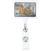 View Image 1 of 3 of Antimicrobial Jumbo Retractable Badge Holder - 40" - Rectangle