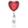 View Image 1 of 3 of Antimicrobial Jumbo Retractable Badge Holder - 40" - Heart