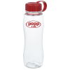 View Image 1 of 2 of Clear Impact Poly-Pure Slim Grip Bottle with Tethered Lid - 25 oz.