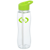 View Image 1 of 3 of Clear Impact Poly-Pure Slim Grip Bottle with Flip Straw Lid - 25 oz.