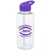 View Image 1 of 3 of Clear Impact Mountain Bottle with Flip Straw Lid - 36 oz.