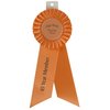 View Image 1 of 2 of Pleated Rosette - 8" x 3" - Double Streamer - Pin