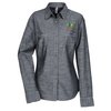 View Image 1 of 3 of Washed Woven Double Pocket Shirt - Ladies'