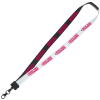 View Image 1 of 2 of Two-Tone Cotton Lanyard - 7/8" - Metal Lobster Claw - 24 hr