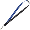 View Image 1 of 2 of Two-Tone Cotton Lanyard - 7/8" - Snap with Metal Bulldog Clip - 24 hr
