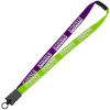 View Image 1 of 2 of Two-Tone Cotton Lanyard - 7/8" - Snap Buckle Release - 24 hr