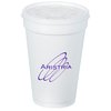 View Image 1 of 2 of Foam Hot/Cold Cup with Straw Slotted Lid - 16 oz.