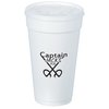 View Image 1 of 2 of Foam Hot/Cold Cup with Straw Slotted Lid - 20 oz.
