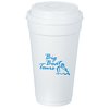 View Image 1 of 2 of Foam Hot/Cold Cup with Traveler Lid - 20 oz.