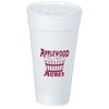 View Image 1 of 2 of Foam Hot/Cold Cup with Straw Slotted Lid - 24 oz.