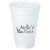 View Image 1 of 2 of Foam Hot/Cold Cup with Straw Slotted Lid - 32 oz.