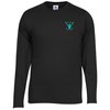 View Image 1 of 3 of Adult Performance Blend Long Sleeve T-Shirt - Embroidered
