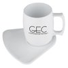 View Image 1 of 2 of Snack Plate and Mug Set - Opaque