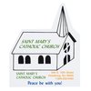 View Image 1 of 1 of Flat Flexible Magnet - Church