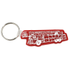 View Image 1 of 1 of Fire Truck Soft Keychain - Opaque