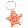 View Image 1 of 1 of Sheriff Badge Soft Keychain - Translucent