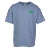 View Image 1 of 3 of Snow Heather T-Shirt - Youth - Embroidered