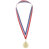 View Image 1 of 3 of Antique Finish Medal with Red, White & Blue Ribbon