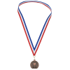 View Image 1 of 3 of 2" Econo Medal with Ribbon - Flat Bottom