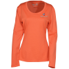 View Image 1 of 3 of Popcorn Knit Performance Long Sleeve Tee - Ladies' - Embroidered