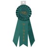 View Image 1 of 2 of Pleated Rosette - 8" x 3" - Triple Streamer - Pin