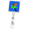 View Image 1 of 3 of Jumbo Retractable Badge Holder - 40" - Square - Glow in the Dark