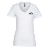 View Image 1 of 2 of Perfect Blend V-Neck Tee - Ladies' - White