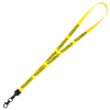View Image 1 of 2 of Smooth Nylon Lanyard - 1/2" - 36" - Metal Lobster Claw - 24 hr