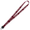 View Image 1 of 2 of Smooth Nylon Lanyard - 3/4" - 36" - Plastic O-Ring - 24 hr