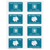 View Image 1 of 1 of Quick & Colorful Perforated Sheeted Label - Rect 2" x 3"