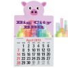 View Image 1 of 2 of Paws and Claws Press-n-Stick Calendar-Pig
