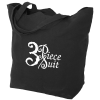 View Image 1 of 1 of Oversized 12 oz. Cotton Canvas Tote Bag - Black