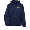 View Image 1 of 3 of Hooded 1/4-Zip Pack Away Jacket - Embroidered