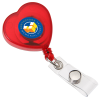 View Image 1 of 2 of Heart Shaped Retractable Badge Holder - Translucent - FC