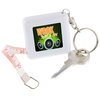 View Image 1 of 2 of 3' Square Tape Measure Keyholder - Opaque - FC