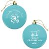 View Image 1 of 3 of Flat Shatterproof Ornament - Snowflake - Merry Christmas