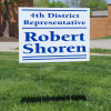 View Image 1 of 2 of Corrugated Plastic Yard Sign with Wire Frame - 18" x 24"