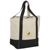 View Image 1 of 3 of Seaside Cotton Zippered Tote - Embroidered
