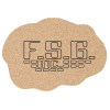 View Image 1 of 1 of Large Cork Coaster - Cloud