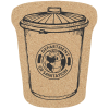 View Image 1 of 1 of Large Cork Coaster - Trash Can