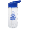 View Image 1 of 3 of Clear Impact Mini Mountain Bottle with Flip Straw Lid - 22 oz.