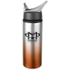View Image 1 of 3 of Gradient Color Aluminum Sport Bottle with Straw Lid - 24 oz. - 24 hr