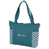View Image 1 of 2 of Chevron Zippered Business Tote - 24 hr