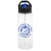 View Image 1 of 3 of Clear Impact Flair Bottle with Two-Tone Flip Straw Lid - 26 oz.