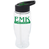 View Image 1 of 3 of Clear Impact Comfort Grip Bottle with Two-Tone Flip Straw Lid - 27 oz.